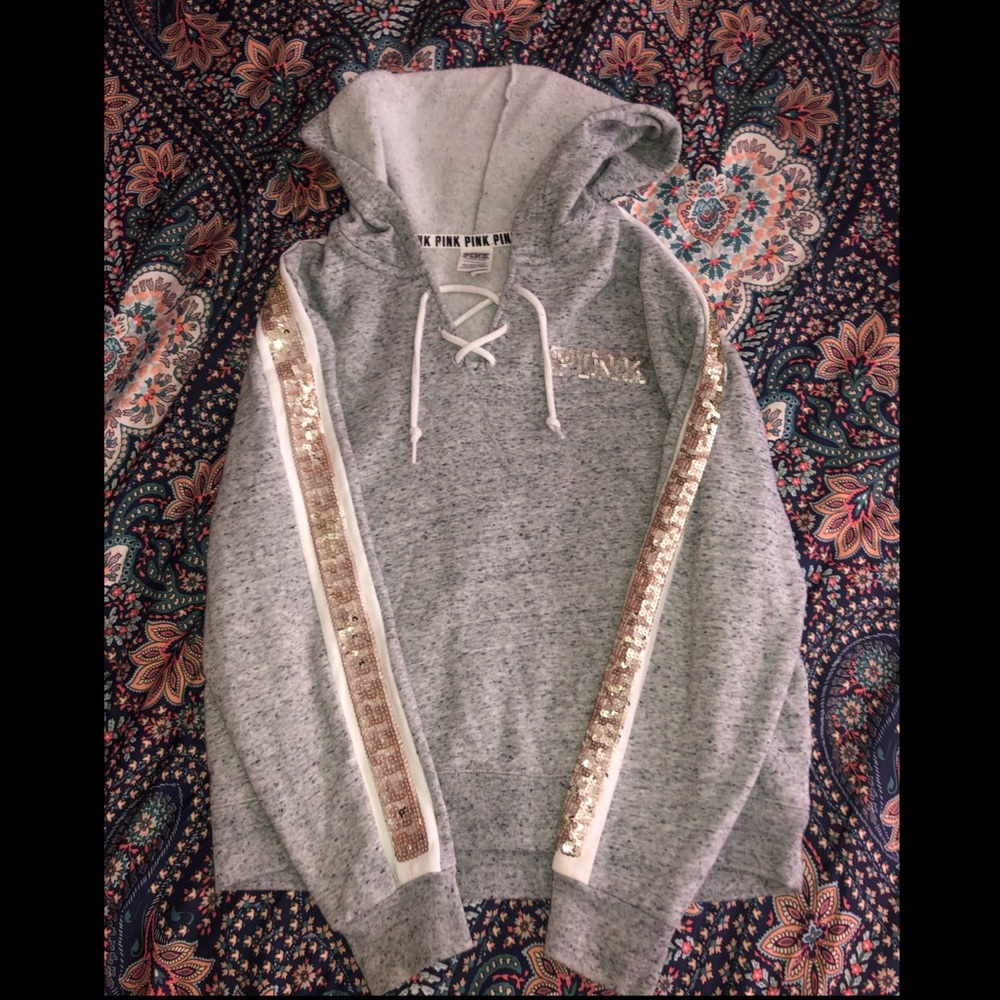 PINK Grey hoodie